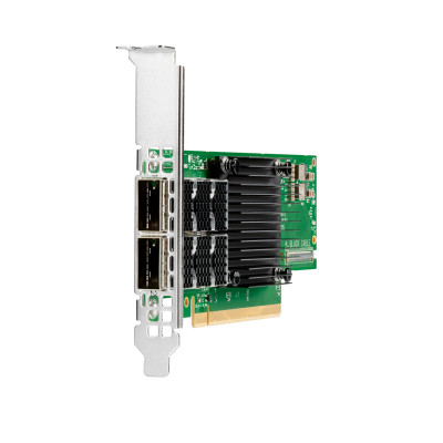 HPE P23666-H21 - Eingebaut - Kabelgebunden - PCI Express - Ethernet / Fiber - 100000 Mbit/s nfiniBand HDR100/Ethernet-100 Gbit QSFP56 MCX653106A-ECAT PCIe 4 x16 Adapter - 2 Anschlüsse