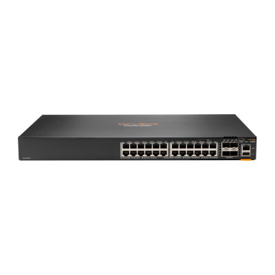 HPE 6300F 24-port 1GbE & 4-port SFP56 - Managed - L3 - Gigabit Ethernet (10/100/1000) - Rack-Einbau - 1U Switch mit 24 Anschlüssen 1GbE und 4 Anschlüssen SFP56