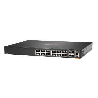 HPE 6300F 24-port 1GbE & 4-port SFP56 - Managed - L3 - Gigabit Ethernet (10/100/1000) - Rack-Einbau - 1U Switch mit 24 Anschlüssen 1GbE und 4 Anschlüssen SFP56