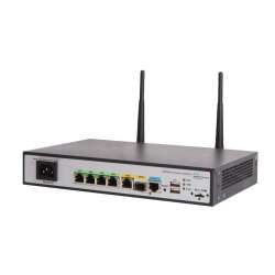 HPE MSR954-W 1GbE SFP (WW) 2GbE-WAN 4GbE-LAN Wireless Router, Wi-Fi 4, 2,4GHz, Gigabit Ethernet, IEEE 802.11b/g/n, SD-Kartenkompatibilität, max. 64GB, Grau, 800MHz