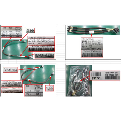 HPE DL180 Gen10 LFF /-a FIO Cbl Kit - Kabelmanagement-Set MiniSAS large form factor (LFF) and power cable kit