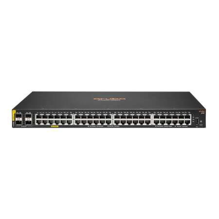 HPE 6100 48G PoE+ 4SFP+ 370W, Managed, L3, Gigabit Ethernet, PoE+, Rack-Einbau, 1U Switch. Ports: 48x RJ-45, 4x SFP+.