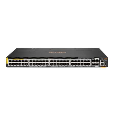 HPE 6300M 48p Smart Rate 1G/2.5G/5G Class8 PoE and 2p 50G/25G Switch, Managed, 5G Ethernet, RJ-45/USB Type-C console port, 880 Gbit/s routing/switching capacity, IEEE 802.3af/at/bt PoE