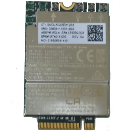 HP Bulk Qualcomm Snapdragon X55 LTE/5G Modem Cat 20, mit GPS WWAN Option - setzt vorhandene WWAN Antennen in Gerät voraus ("WWAN ready")