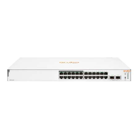 HPE Instant On 1830 24G 12p PoE 2SFP 195W, Managed, L2, Gigabit Ethernet, PoE, Rack-Einbau, 1U, 24 G 12 PoE-Anschlüsse, 2 SFP