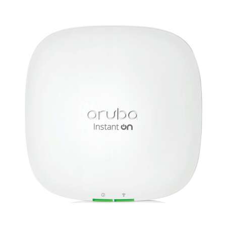 HPE Instant On AP22, 1774 Mbit/s, 574 Mbit/s, 1200 Mbit/s, 10/100/1000 Mbit/s, MU-MIMO, 802.11ac/ax, 802.3af, 12V/18W, Ceiling/Wall, White, Kensington, Internal Antenna, 5.6 dBi