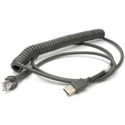 Datalogic CAB-524 - Schwarz Cable USB Type A - Coiled -...