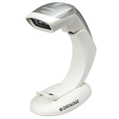 Datalogic Heron HD3430 USB Kit, White (Kit includes 2D Scanner, Stand and USB Cable) Barcode-Scanner; Scanner
