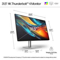 HP 732pk Docking Display, 32" UHD, IPS Black,...