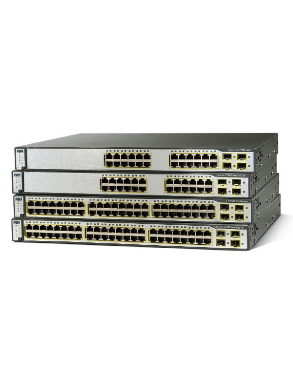 Cisco Catalyst 3750G-24TS-1U - Switch - Glasfaser (LWL) 1 Gbps - 24-Port - Rack-Modul Approved Refurbished  Produkt mit 12 Monate Garantie (bulk)