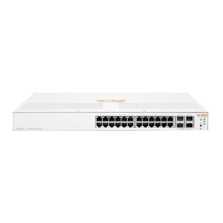 HPE Aruba Instant On 1930 24G Class4 PoE 4SFP/SFP+ 195W. Switch-Typ: Managed, Switch-Ebene: L2+. Basic Switching RJ-45 Ethernet Ports-Typ: Gigabit Ethernet (10/100/1000), Anzahl der basisschaltenden RJ-45 Ethernet Ports: 24. Vollduplex. MAC-Adressentabell