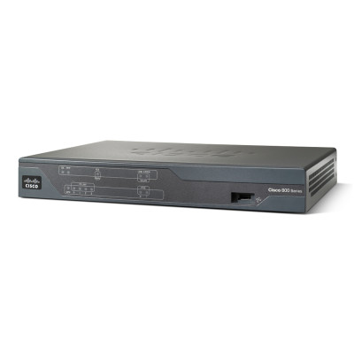 Cisco 888 - Ethernet-WAN - Schnelles Ethernet - Schwarz Fast Ethernet - G.SHDSL (ATM) - 4 x 10/100Mbps - 1 x ISDN