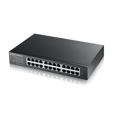 ZyXEL GS1900-24E-EU0103F - Managed - L2 - Gigabit Ethernet (10/100/1000) - Rack-Einbau - 1U - Wandmontage 24-port GbE - 24 - 100/1000 Mbps - 48 Gbps - 35.7 Mpps - 525 K byte - 8 K MAC - 9 K byte - 100 - 240 V AC - 50/60 Hz - 15.1 W - 267 x 162 x 42 mm - 1