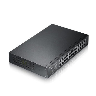 ZyXEL GS1900-24E-EU0103F - Managed - L2 - Gigabit Ethernet (10/100/1000) - Rack-Einbau - 1U - Wandmontage 24-port GbE - 24 - 100/1000 Mbps - 48 Gbps - 35.7 Mpps - 525 K byte - 8 K MAC - 9 K byte - 100 - 240 V AC - 50/60 Hz - 15.1 W - 267 x 162 x 42 mm - 1