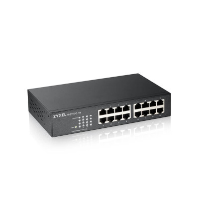 ZyXEL GS1100-16 - Unmanaged - Gigabit Ethernet (10/100/1000) - Rack-Einbau - Wandmontage Revision B1 - 16-port GbE Unmanaged