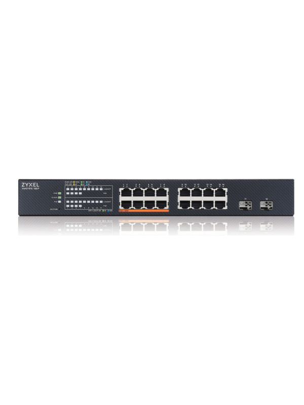 ZyXEL XMG1915-18EP 16-Port 2.5GbE 2 SFP+ 8 x PoE++ 802.3bt - 16-Port Power over Ethernet