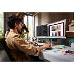 HP 738pu Curved Docking Display (Schwarz), 37.5" 4K UHD IPS, 100W USB-C Power Delivery, Webcam, 3 Jahre Garantie (Austausch am naechsten Arbeitstag)