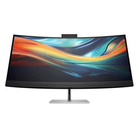 HP 740pm Curved Docking Display (Schwarz), 40" DQHD IPS, 100W USB-C Power Delivery, Webcam, 3 Jahre Garantie (Austausch am naechsten Arbeitstag)