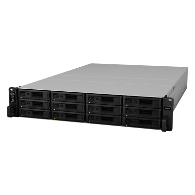 Synology RackStation RS3618xs - NAS - Rack (2U) - Intel® Xeon® D - D-1521 - Schwarz2.4 GHz - 8 GB DDR4 - 12x 2.5/3.5" SATA HDD/SSD - 4x RJ-45 1GbE LAN - 2x USB 3.0 - 2x Gen3 x8 - 500 W PSU - 88x430.5x692 mm