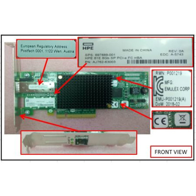 HPE Board 81E 8Gb SP PCI-e FC HBA - Netzwerkkarte - PCI...