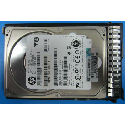 HPE 450GB hot-plug dual-port SAS HDD - 2.5 Zoll - 450 GB - 10000 RPM hard drive - 10,000 RPM - 6Gb/sec transfer rate - 2.5-inch small form factor (SFF) - Enterprise - SmartDrive Carrier (SC) - Not for use in MSA products