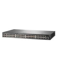 HPE 2930F 48G 4SFP Switch, 48x 10/100/1000 + 4x Gigabit SFP (uplink), L3 verwaltet, an Rack montierbar.