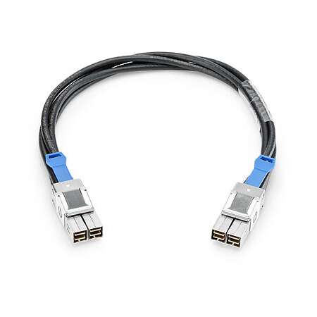 HPE Aruba 3800. Kabellänge: 0,5 m, Steckerverbindergeschlecht: Männlich/Männlich, Produktfarbe: Schwarz