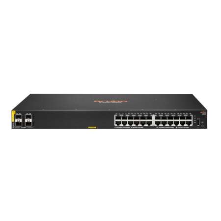 HPE 6000 24G PoE Switch, Managed, L3, Gigabit Ethernet, 24 RJ-45 Ports, 4 SFP Ports, 370W PoE, Rack-Einbau, 1U