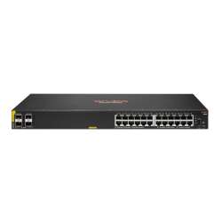 HPE 6000 24G PoE Switch, Managed, L3, Gigabit Ethernet, 24 RJ-45 Ports, 4 SFP Ports, 370W PoE, Rack-Einbau, 1U