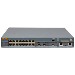 HPE 7010 (RW), 4000 Mbit/s, 2048 Benutzer, 10/100/1000BASE-T, 1G BASE-X SFP, 3DES, AES, Kabelgebunden, 16p PoE+, 32 AP & 2K Clients Controller