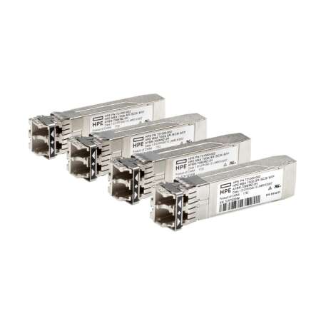 HPE FiberSFP+ 10Gbit SW, LC, 850nm, MSA iSCSI - 4er Pack, 10000 Mbit/s, Faseroptik, SFP+, 13,4mm x 56,5mm x 8,5mm, 4 Stück