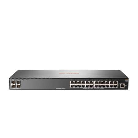 HPE 2930F 24G 4SFP Switch, Managed L3, Gigabit Ethernet, Vollduplex, Rack-Einbau, 1U, 24 RJ-45 Ports, RJ-45 Konsolen-Port