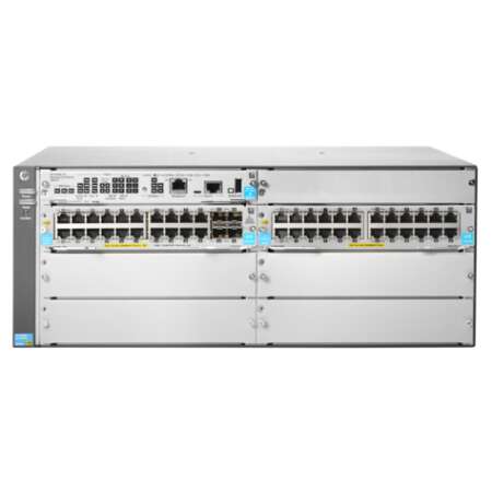 HPE 5406R PoE+ & SFP+ v3 zl2 Switch, Managed, L3, Gigabit Ethernet, PoE, Rack-Einbau, 4U, 44 RJ-45 Ports, 4 SFP+ Ports