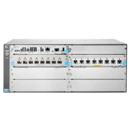HPE 5406R v3 zl2 Switch, 8x 1/2.5/5/10GBASE-T PoE+ & 8x SFP+, Gigabit Ethernet (10/100/1000), 960 Gbit/s Routing/Switching-Kapazität