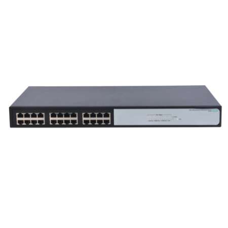 HPE Gigabit Ethernet Switch, 24 Ports, Unmanaged, Vollduplex, Rack-Einbau, 1U, IEEE 802.3, 802.3ab, 802.3u