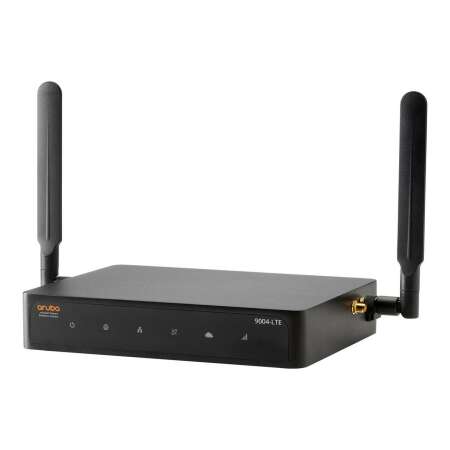 HPE Aruba 9004 (RW) TAA, 4-Port 10/100/1000BASE-T, LTE Branch, Schwarz, Desktop-/Rackmontage, LAN, Status, System, WAN, Extern, SMA, 10,100,1000 Mbit/s, WLAN, Bluetooth