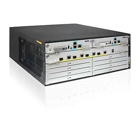 HPE FlexNetwork MSR4060 Router, 10/100/1000 Mbit/s, Gigabit Ethernet, RIP-1/2, IPv4/IPv6 ACL, 3DES/AES/DES/MD5/SHA-1, 512MB Flash, 2000MB RAM, DDR3, Schwarz/Silber, 4U