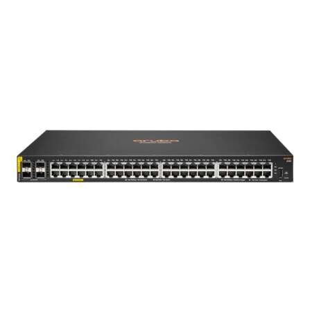 HPE CX 6100 48G PoE+ Switch, 48 Gigabit Ethernet Ports, 4 SFP+ Ports, 176 Gbit/s, IEEE 802.3af/at, Rack-Einbau, 1U