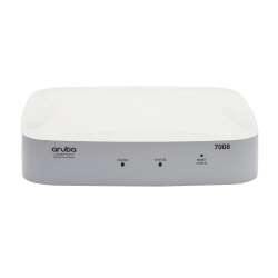 HPE Aruba 7008 (RW), 2000 Mbit/s, 1024 Benutzer, 10/100/1000BASE-T, 3DES/AES, 16 AP & 1K Client Controller, RJ-45/micro-USB, 26 W, 100 W PoE+