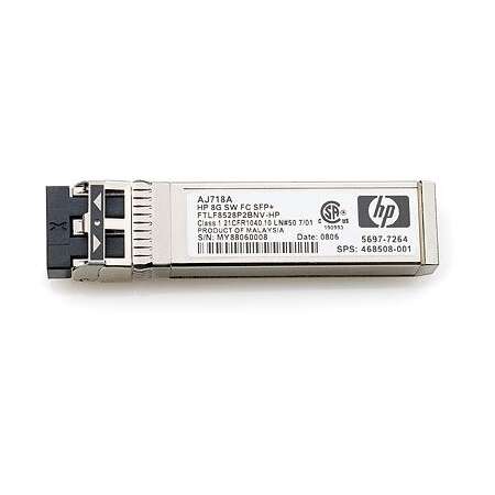 HPE 8Gb SFP+ Transceiver, 1000 Mbit/s, für HP 8/20q, SN6000, P6000/EVA, 6400/8400, MPX200, 73,9mm x 110,9mm x 157mm, SW Fibre Channel