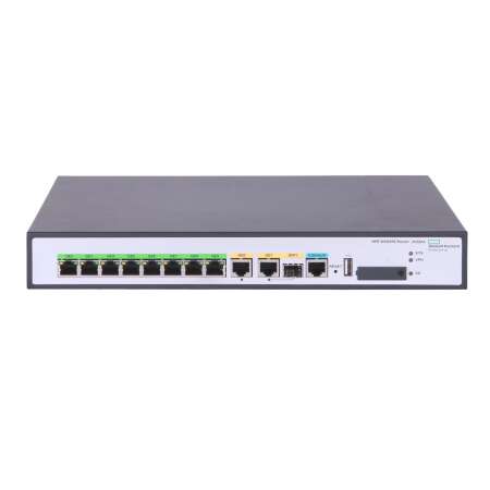 HPE FlexNetwork MSR1002X 4AC Router, Gigabit Ethernet, 10/100/1000Base-T(X), Flash, Silber, AC, 100-240V, 50-60Hz, 360x300x44,2mm
