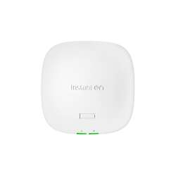 HPE Instant On AP21, 1200 Mbit/s, 300 Mbit/s, 1000 Mbit/s, 10/100/1000Base-T(X), 802.11ax/n, 802.3af/at, Ceiling/Wall mount, White, Kensington lock slot, Internal antenna, 4.8 dBi gain