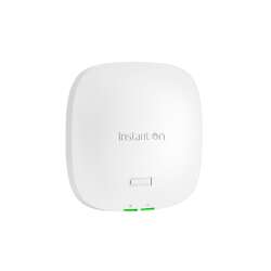 HPE Instant On AP21, 1200 Mbit/s, 300 Mbit/s, 1000 Mbit/s, 10/100/1000Base-T(X), 802.11ax/n, 802.3af/at, Ceiling/Wall mount, White, Kensington lock slot, Internal antenna, 4.8 dBi gain