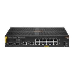 HPE 6100 12G PoE Switch, Managed, L3, Gigabit Ethernet, PoE, Rack-Einbau, 1U, 12 RJ-45 Ports, 2 SFP+ Ports, 139W