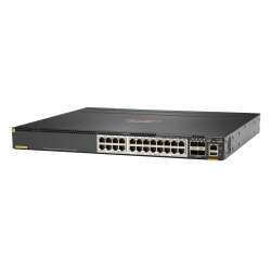 HPE Aruba 6300M - Switch - L3 - managed - 24 x 1/2.5/5/10GBase-T + 4 x 1 Gigabit / 10 Gigabit / 25 Gigabit / 50 Gigabit SFP56 (Uplink / Stacking) HPE Renew Produkt,  Front und Seite zu Hinterseite - an Rack montierbar - PoE+ (1440 W), begr.lifetime Gar.