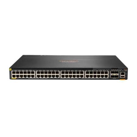 HPE Aruba 6300M - Switch - L3 - managed - 48 x 10/100/1000 (PoE+) HPE Renew Produkt,  + 4 x 1 Gigabit / 10 Gigabit / 25 Gigabit / 50 Gigabit SFP56 (Uplink / Stacking) - Front und Seite zu Hinterseite - an Rack montierbar - PoE+ (1440 W)