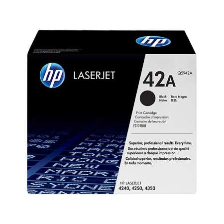 HP 42A. Schwarztoner Seitenleistung: 10000 Seiten, Druckfarben: Schwarz, Menge pro Packung: 10 Stück(e) Swiss Warranty