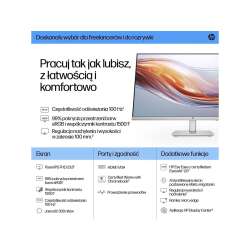 HP Höhenverstellbarer 23,8-Zoll-Monitor FHD -Serie 5 – 524sh. 60,5 cm (23.8"), Display-Auflösung: 1920 x 1080 Pixel,  Full HD,  LCD, Reaktionszeit: 5 ms, Natives Seitenverhältnis: 16:9, Bildwinkel, horizontal: 178°, Bildwinkel, vertikal: 178°. Höhenverste