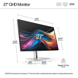 HP 727pq Display, 27" QHD (2560x1440), 16:9, IPS,...