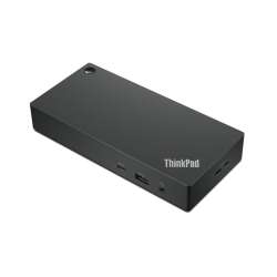 Lenovo ThinkPad Universal USB-C Dock, Kabelgebunden, USB 3.2 Gen 1 (3.1 Gen 1) Type-C, 10,100,1000 Mbit/s, Schwarz, 4K Ultra HD, 3840 x 2160 Pixel